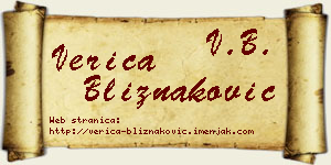 Verica Bliznaković vizit kartica